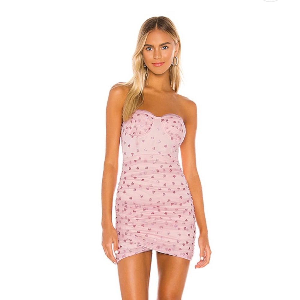 Superdown Heart Strapless Dress🩷